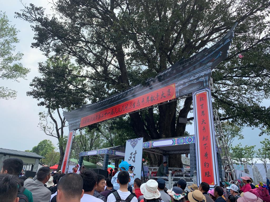 大理三月街大青树下的对歌台